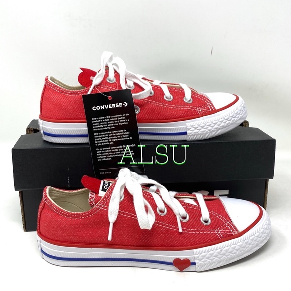 Converse Other - Converse Ctas Shoes Kid’s Low Top Canvas Sedona Red Casual Sneakers Size 363706F